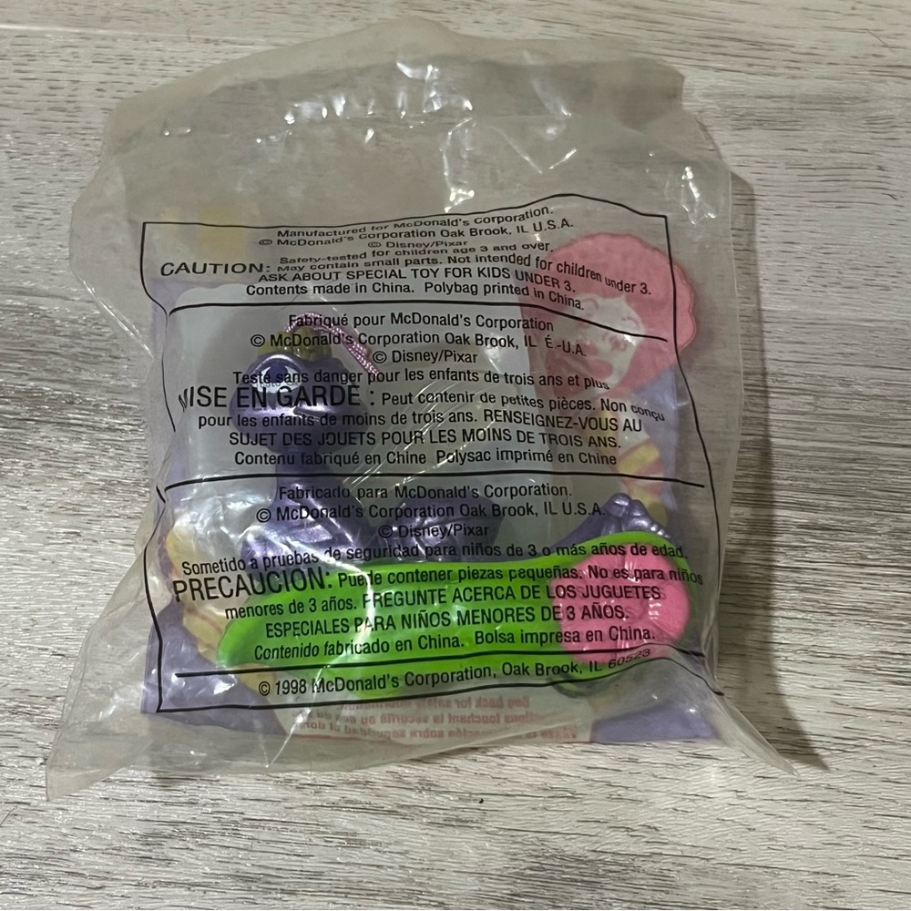McDonald's Happy Meal Toy Bugs Life #8 Purple Pull Back 1998 New